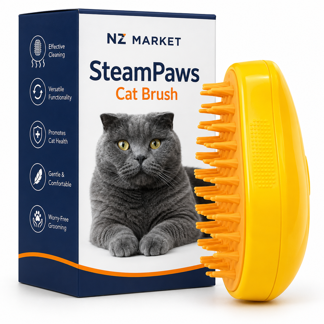 SteamPaws Cat Brush - 3-In-1