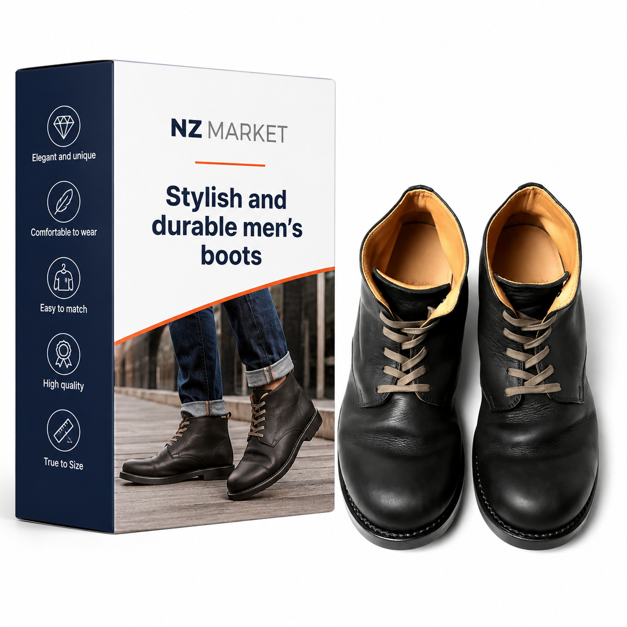 Stylish and durable men's boots - Rurek