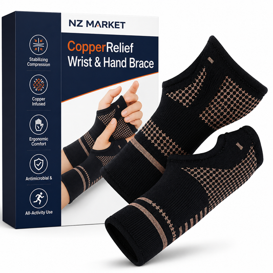 CopperRelief Wrist & Hand Brace - Pain Support Sleeve