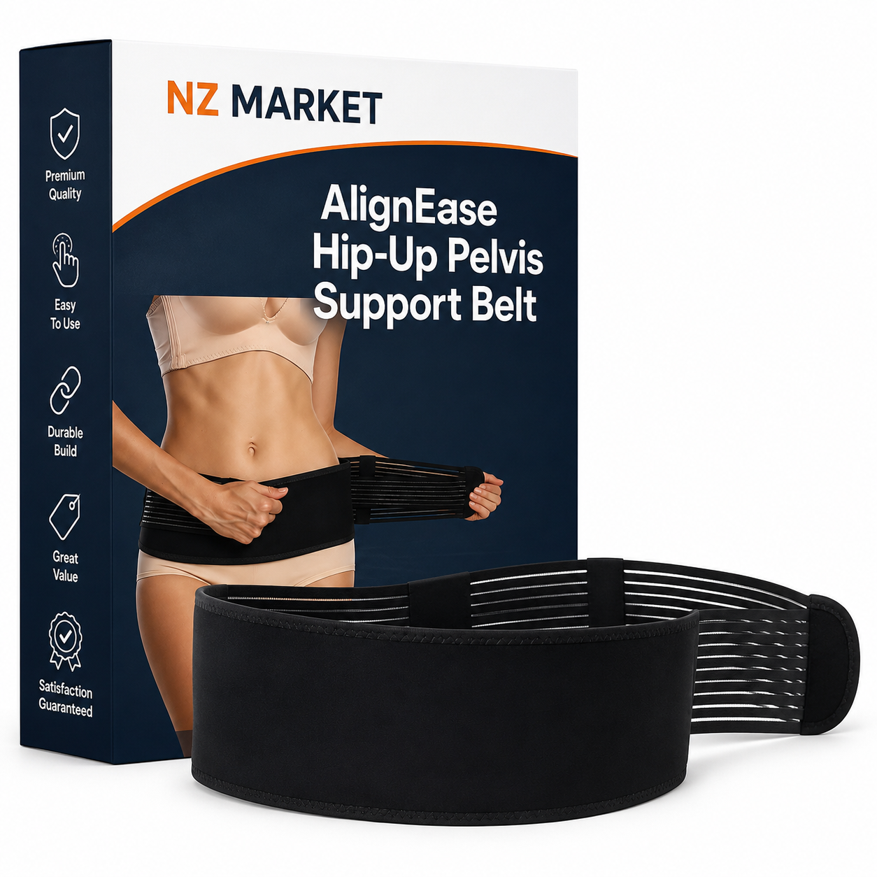 AlignEase Hip-Up Pelvis Support Belt - for Pelvic Alignment