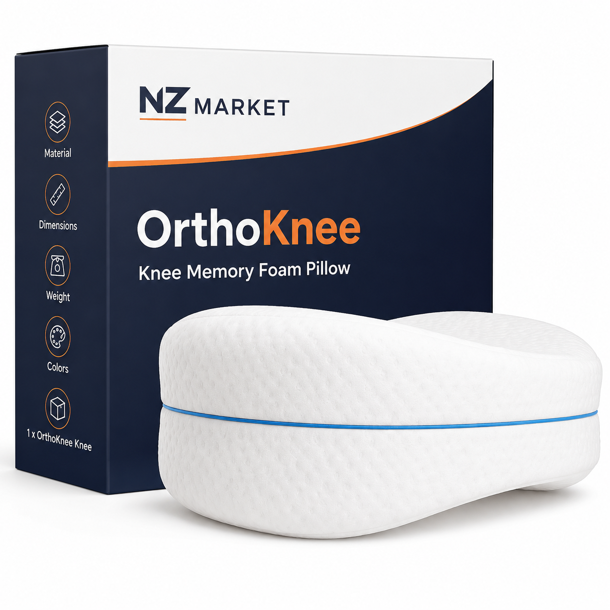 OrthoKnee Knee Memory Foam Pillow
