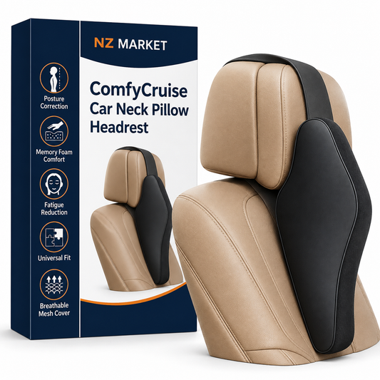 ComfyCruise Car Neck Pillow Headrest – Ergonomic Neck Support