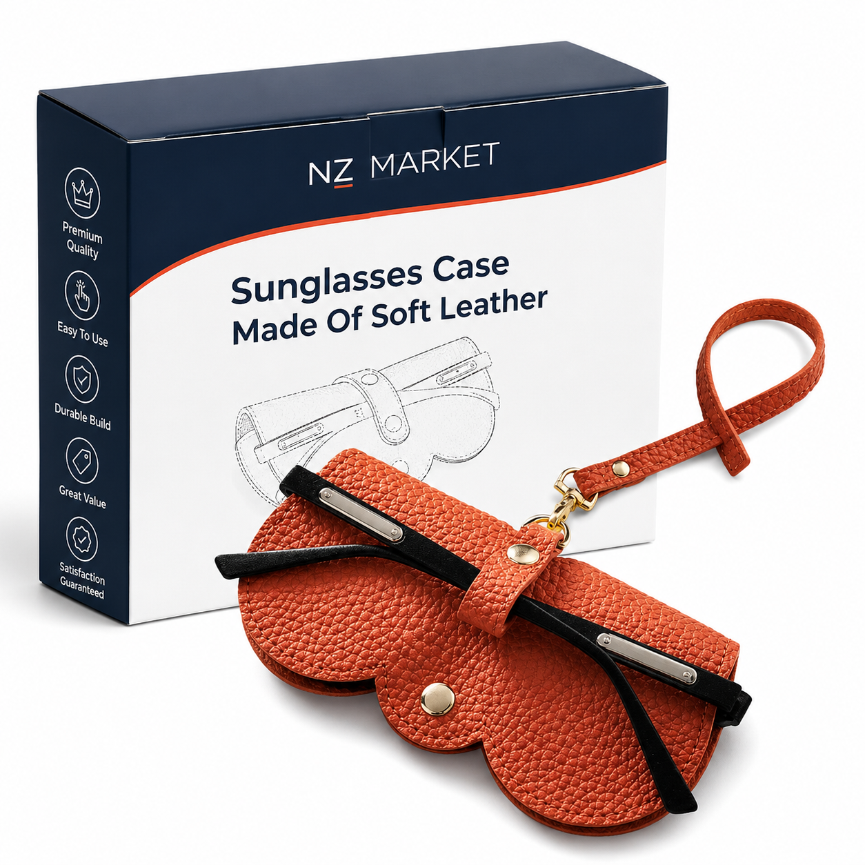 Sunglasses Case Made Of Soft Leather