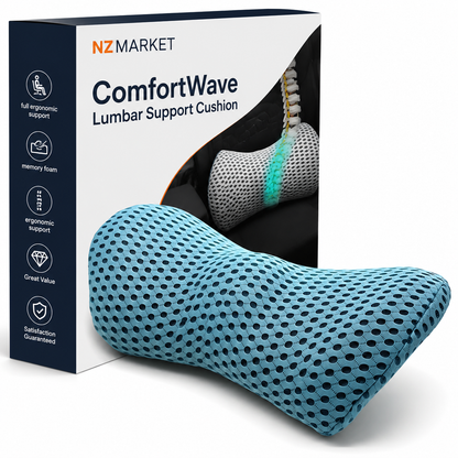 ComfortWave Lumbar Support Cushion - for Lower Back Comfort