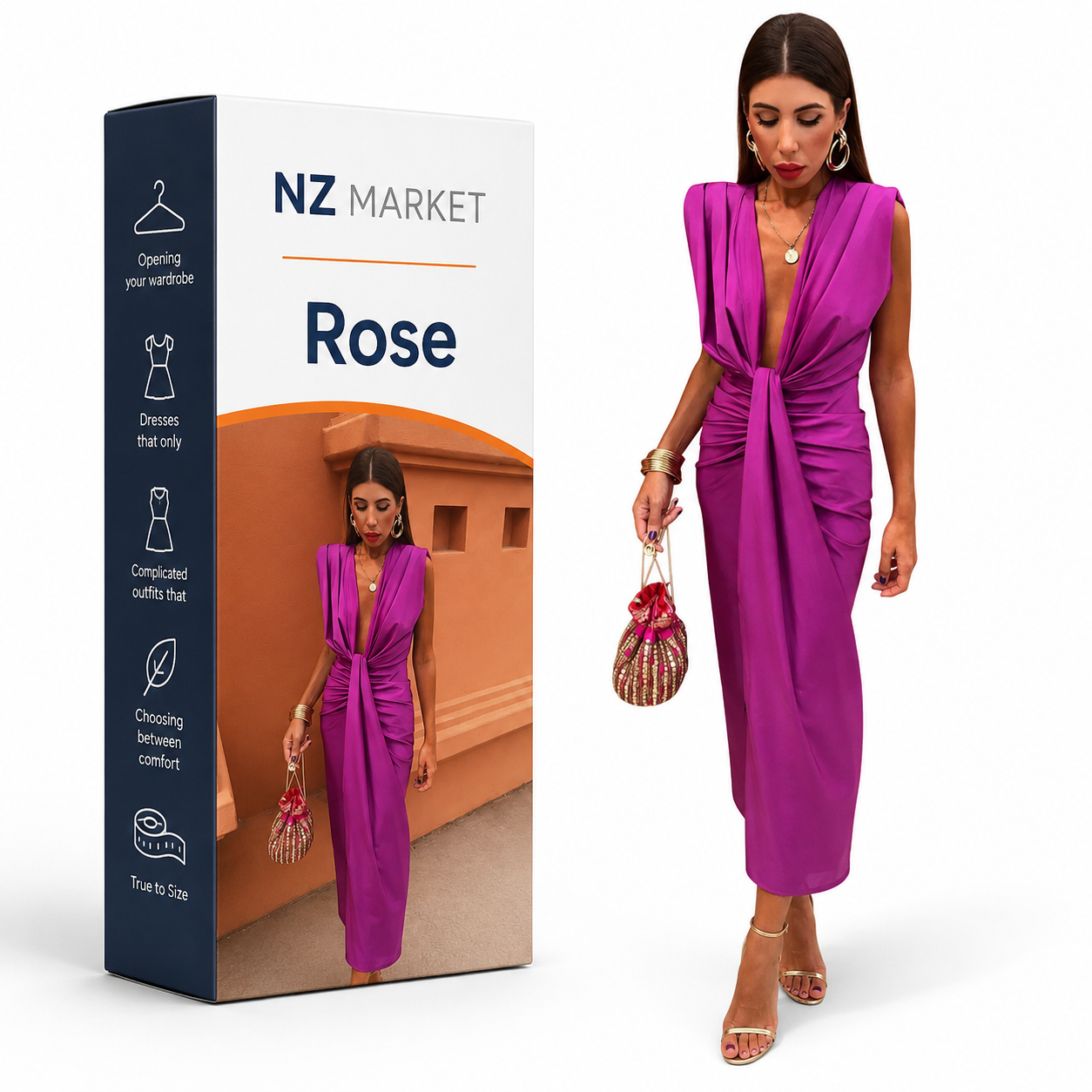 Rose | Elegant Pleated Dress