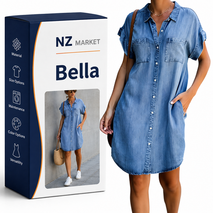 Bella - Stylish Denim Dress