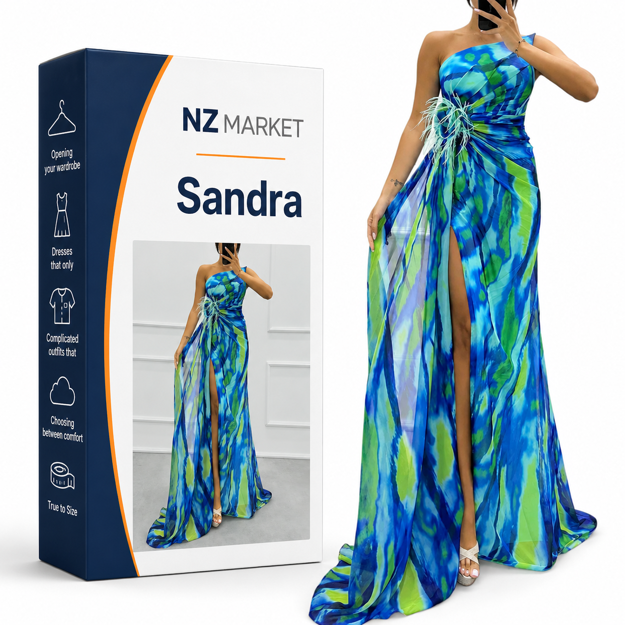 Sandra | Vibrant Draped Dress