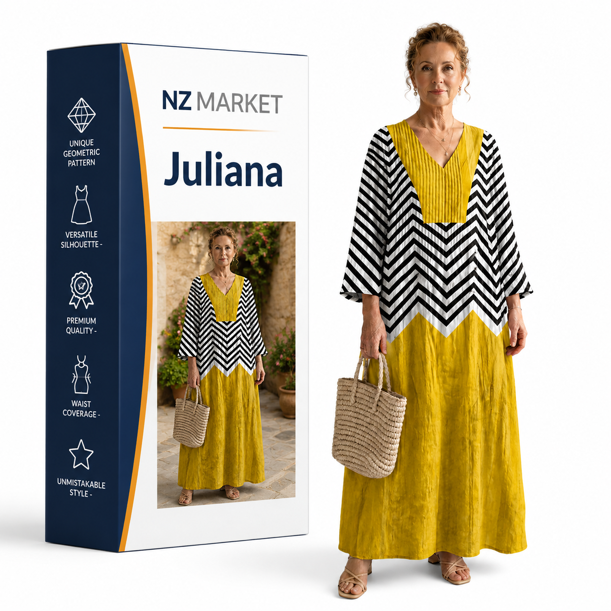 Juliana - Elegant Geometric Dress