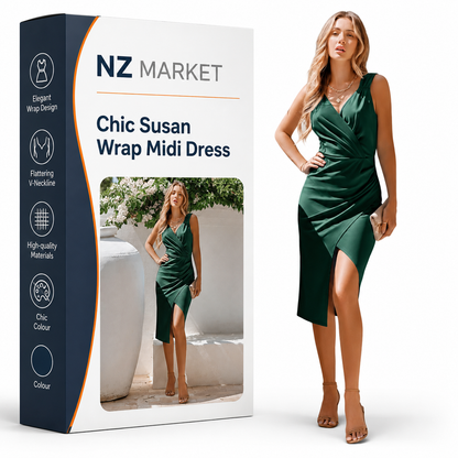 Chic Susan Wrap Midi Dress