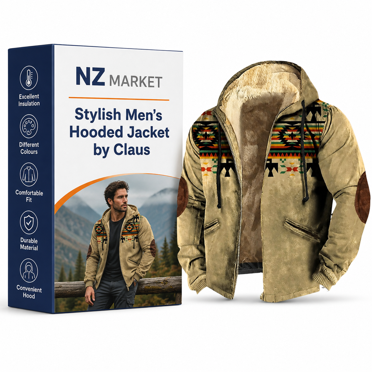 Stylish Men's Hooded Jacket by Claus