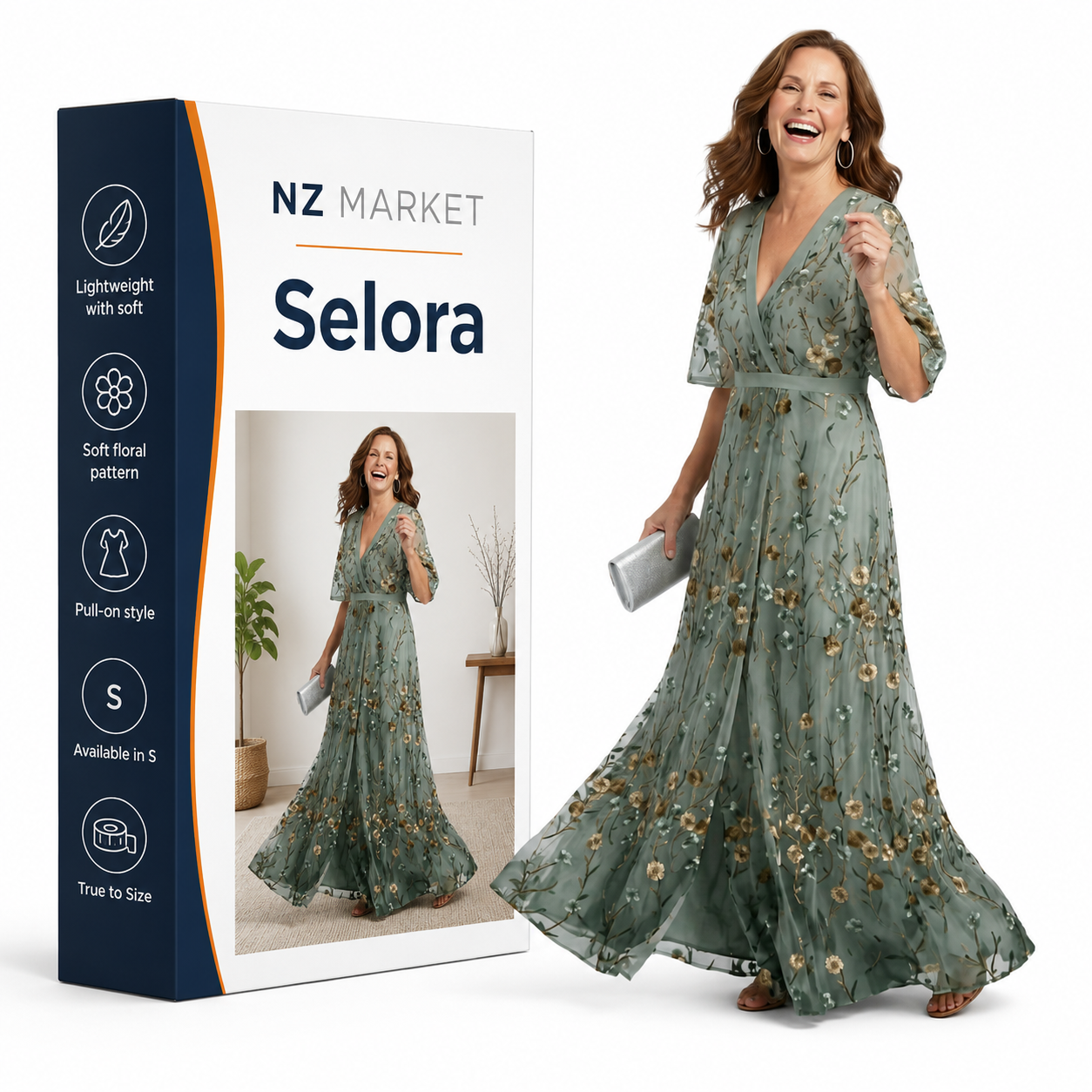 Selora | Halter Bloom Flow Maxi Dress