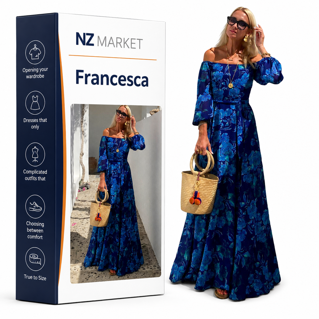 Francesca | Long dress with floral print