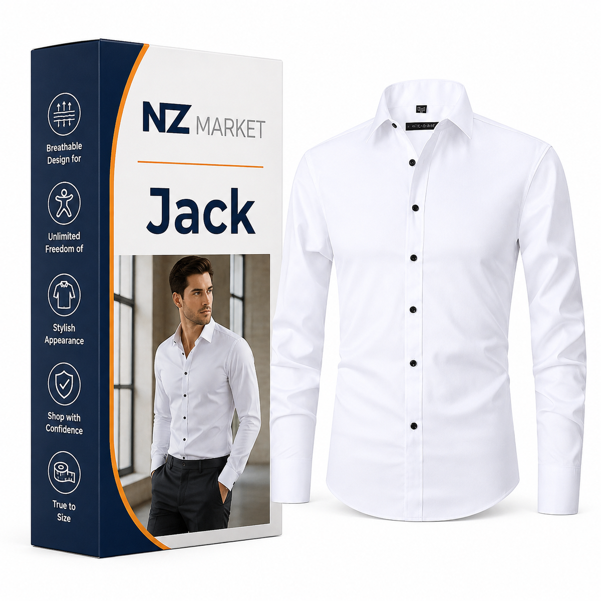 Jack - Anti-Wrinkle Long Sleeve Shirt