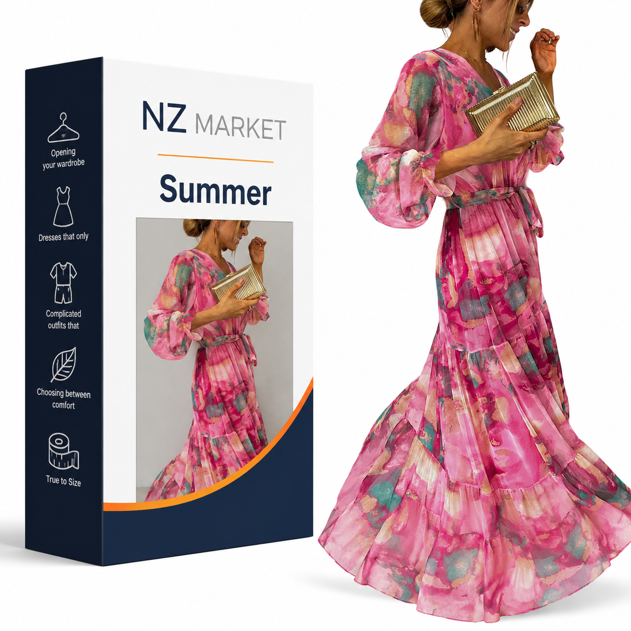 Summer | Wrap Dress with Floral Print