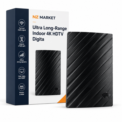 Nzmarket Ultra Long-Range Indoor 4K HDTV Digital Antenna – 600 Miles