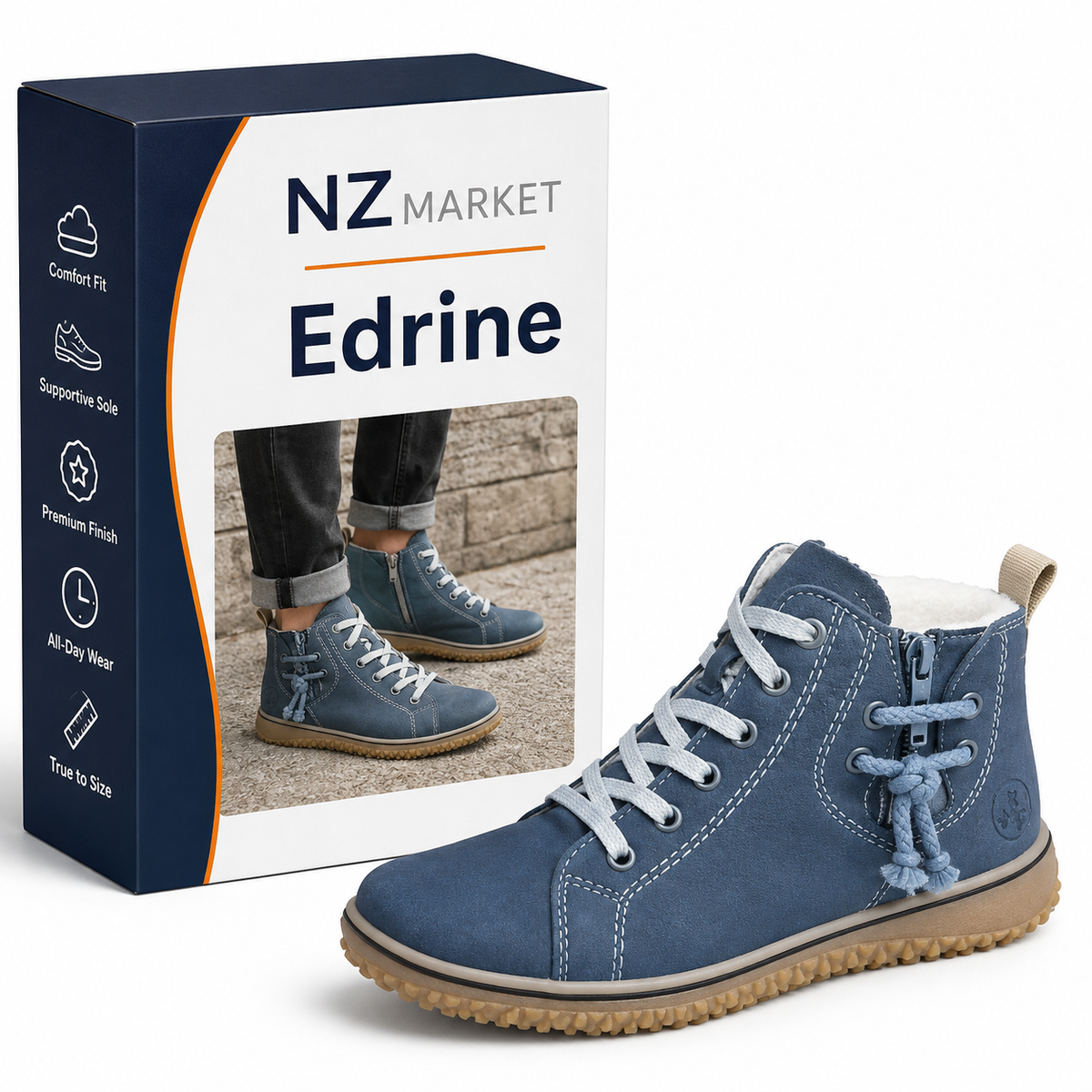 Edrine - Timelessly elegant leather boots with a charming vintage look
