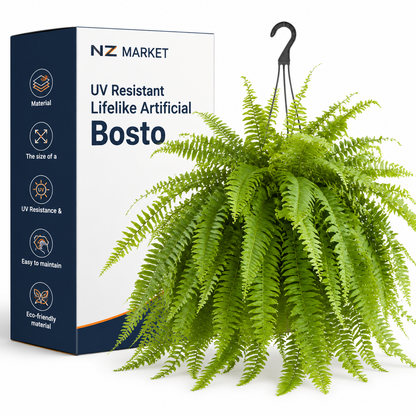 UV Resistant Lifelike Artificial Boston Fern For Outdoors