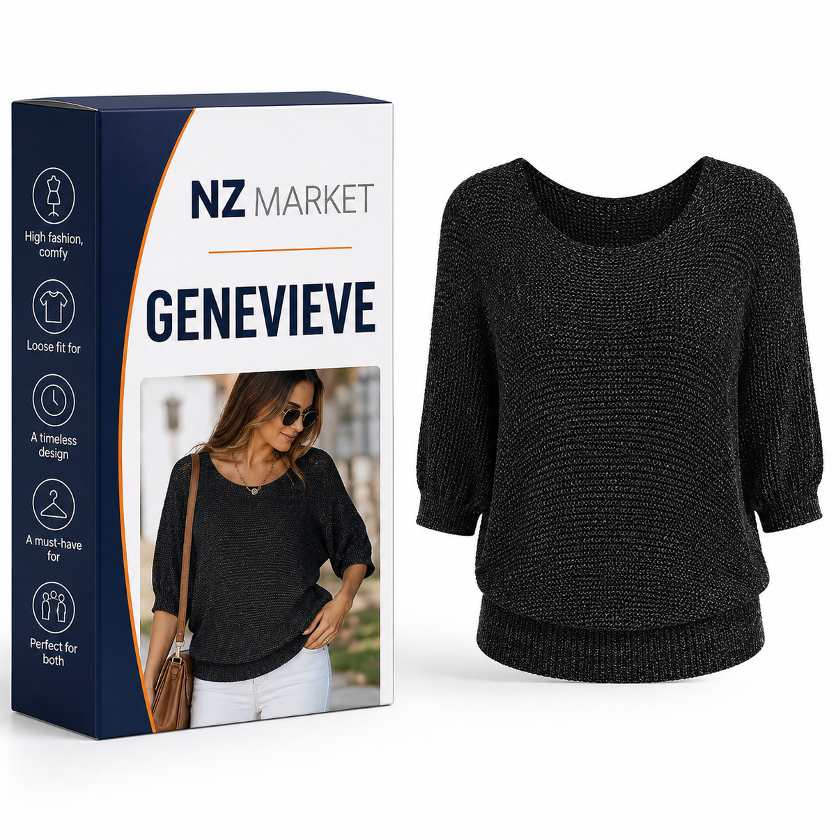 GENEVIEVE - Elegant and Comfortable Top for Every Occasion