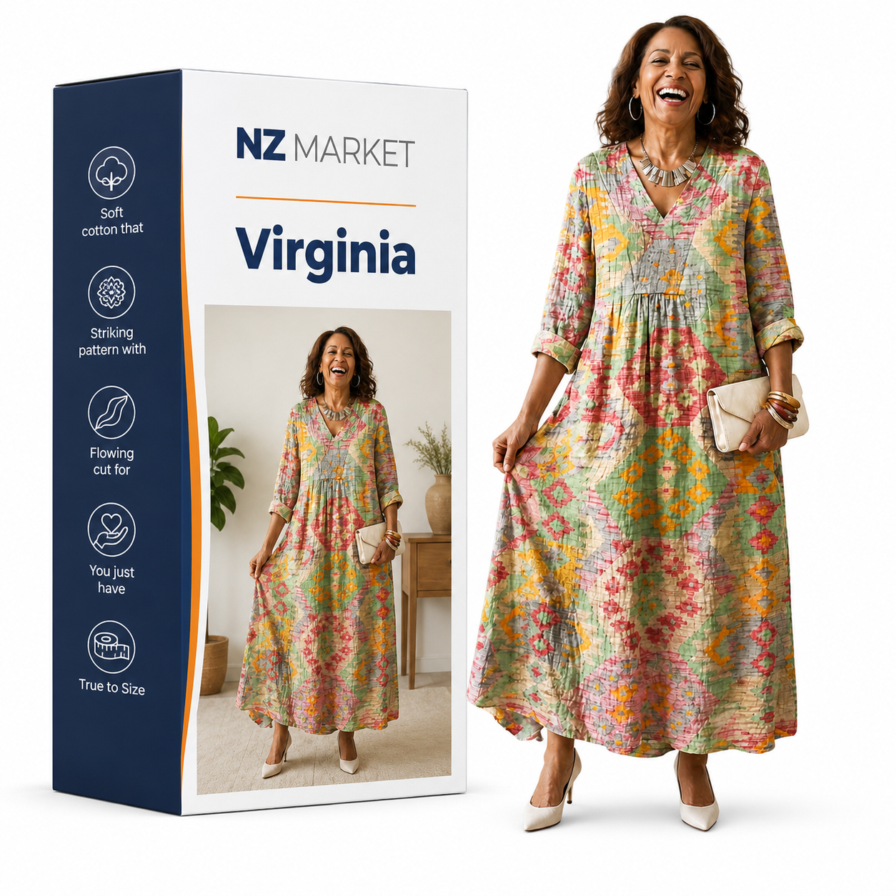 Virginia - Printed Summer Breeze Dress