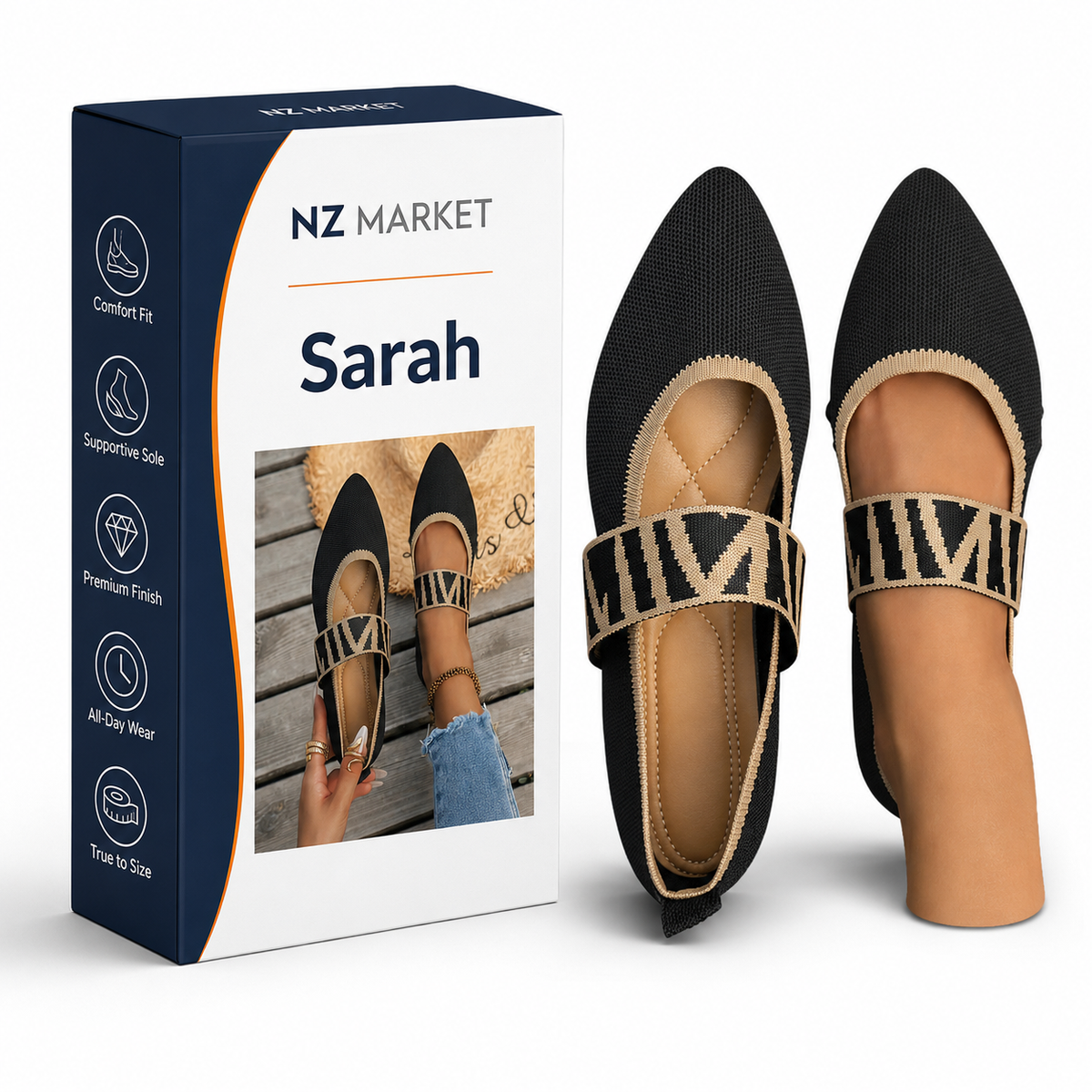 Sarah - Orthopedic Flat Shoes