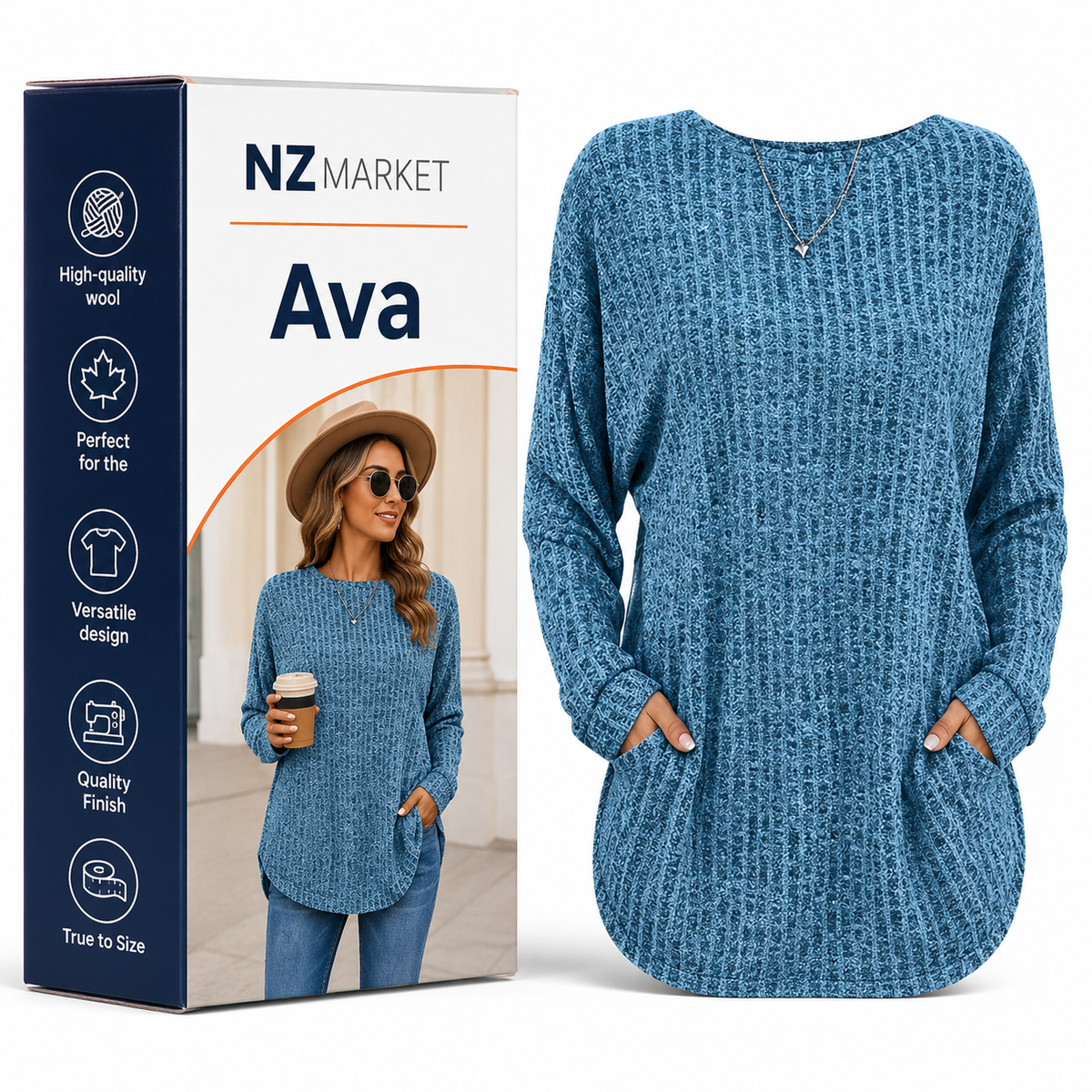 Ava - Elegant Wool Spring Sweater for Stylish Days