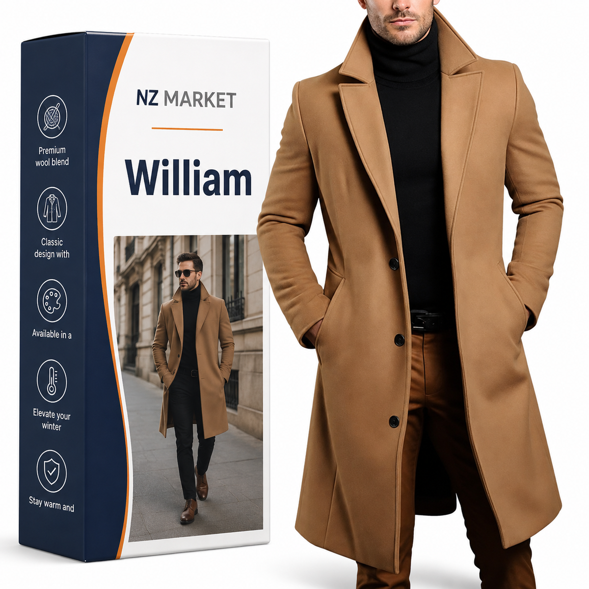 William - Men's Wool Coat