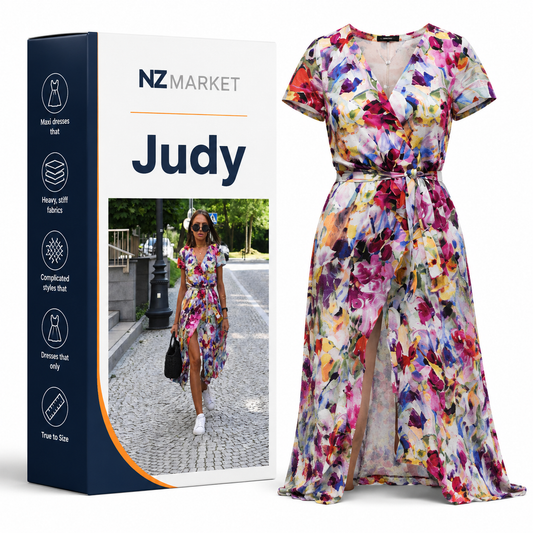 Judy | Stylish V-Neck Floral Dress