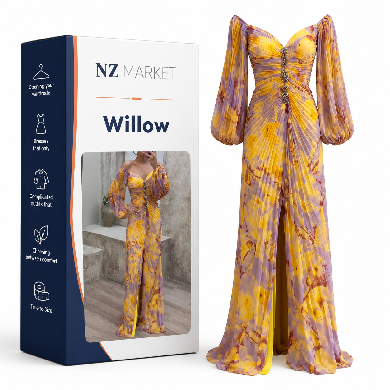 Willow | Elegant Dress with V-Neck