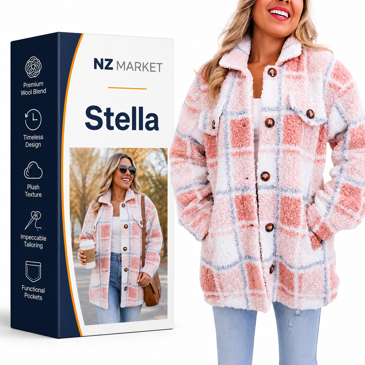 Stella - Premium Woolen Coat