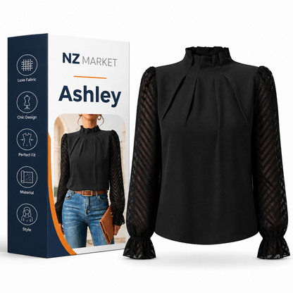 Ashley - Elegant women's long-sleeved blouse