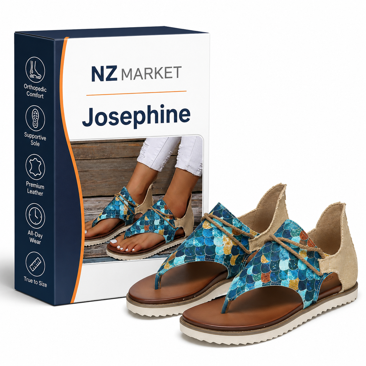 Josephine - Elegant patterned sandals