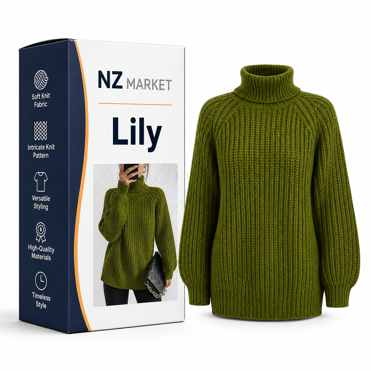 Lily - Knitted Turtleneck Sweater