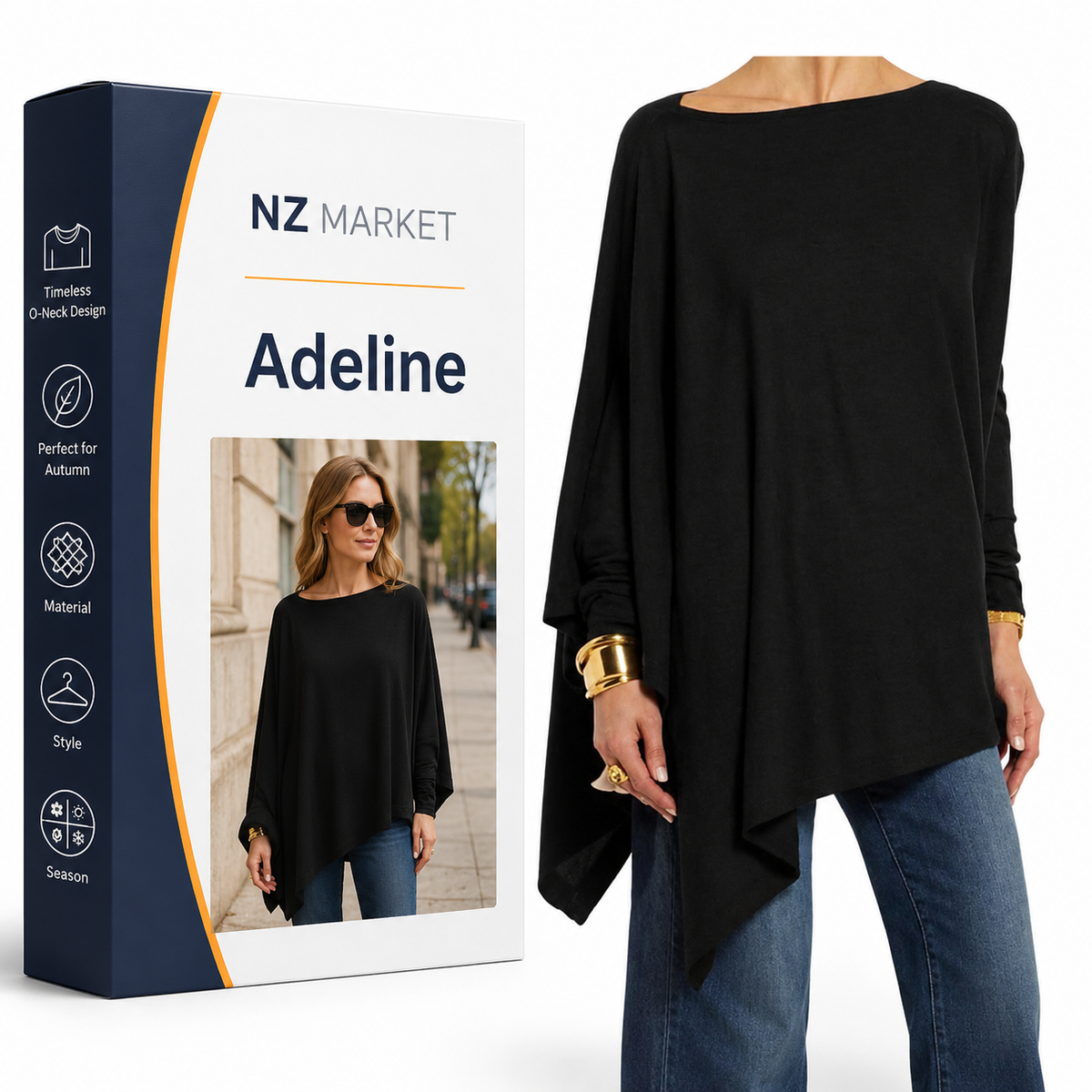 Adeline - Fashionable Casual Autumn O-Neck Longsleeve Top for Women