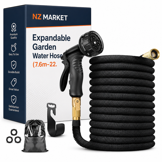 Expandable Garden Water Hose (7.6m–22.9m) – Leakproof & Tangle-Free Design