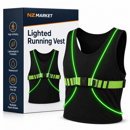 Lighted Running Vest - Flashing High Visibility Vest