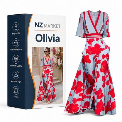 Olivia - Elegant Cotton Dress with Sleeves