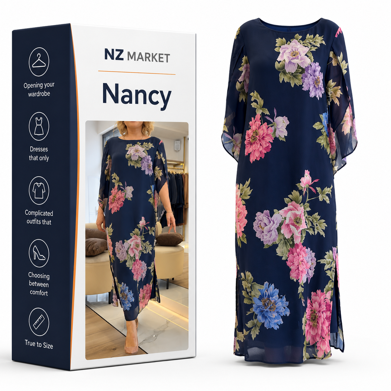 Nancy | Floral Loose Maxi Dress
