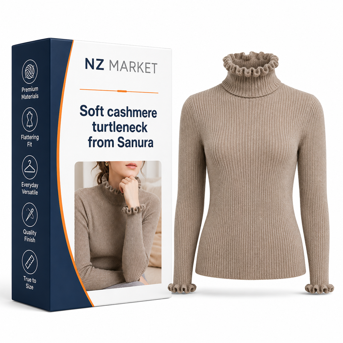 Soft cashmere turtleneck from Sanura - Luxury and Comfort in One!