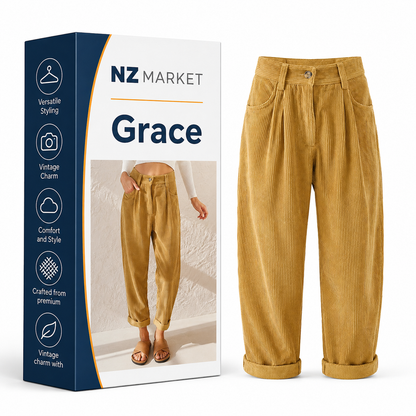 Grace - High Waist Corduroy Pants