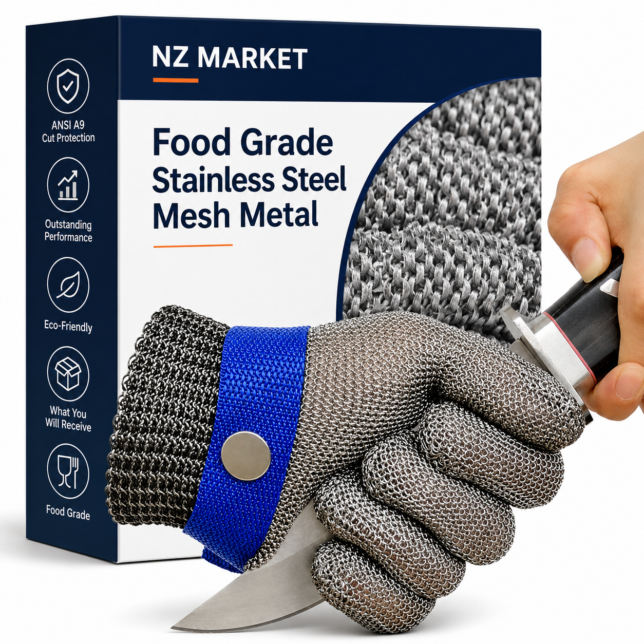 Food Grade Stainless Steel Mesh Metal Glove