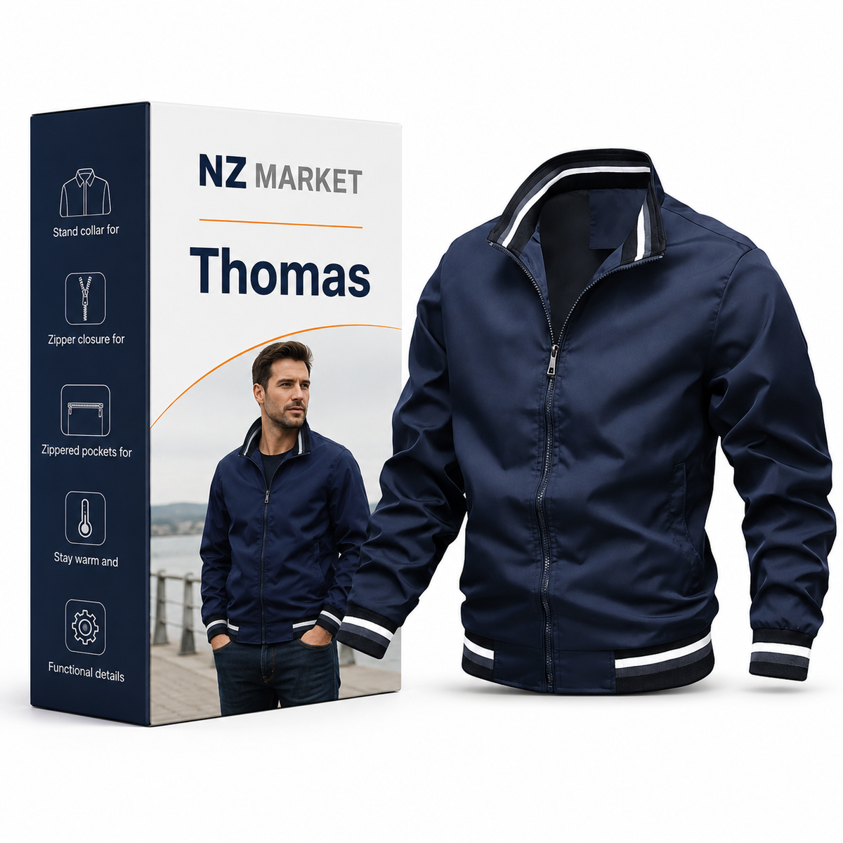 Thomas - Stylish Stand Jacket