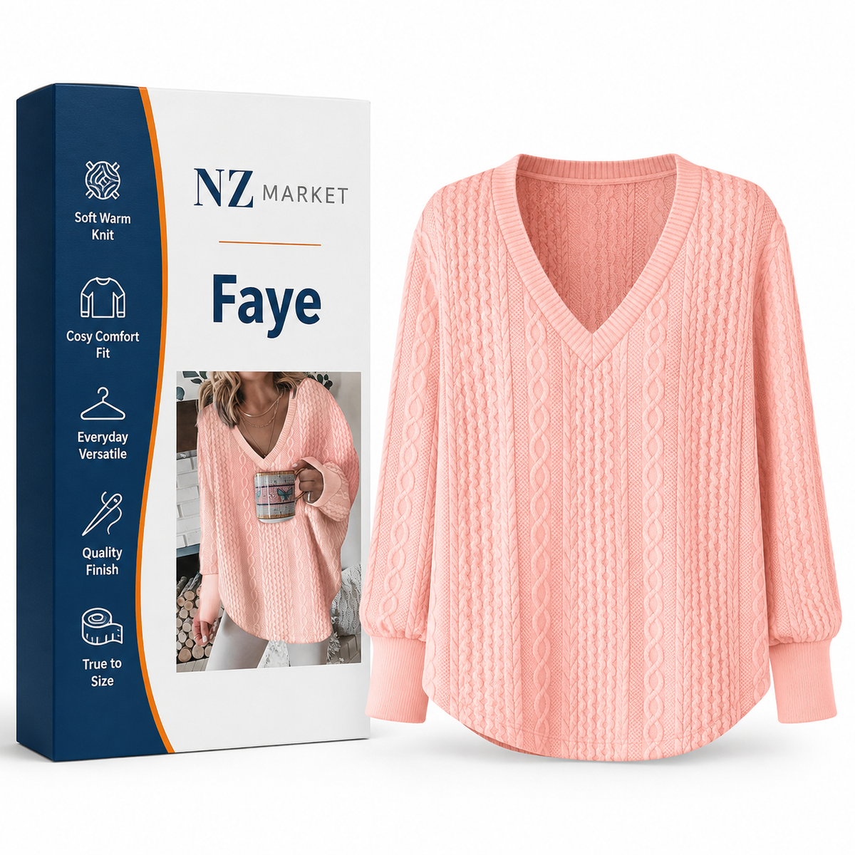 Faye - Stylish long-sleeved jumper