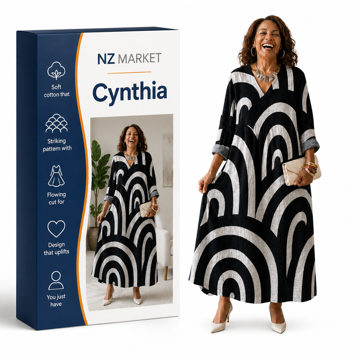 Cynthia - Summer Breeze Printed Dress