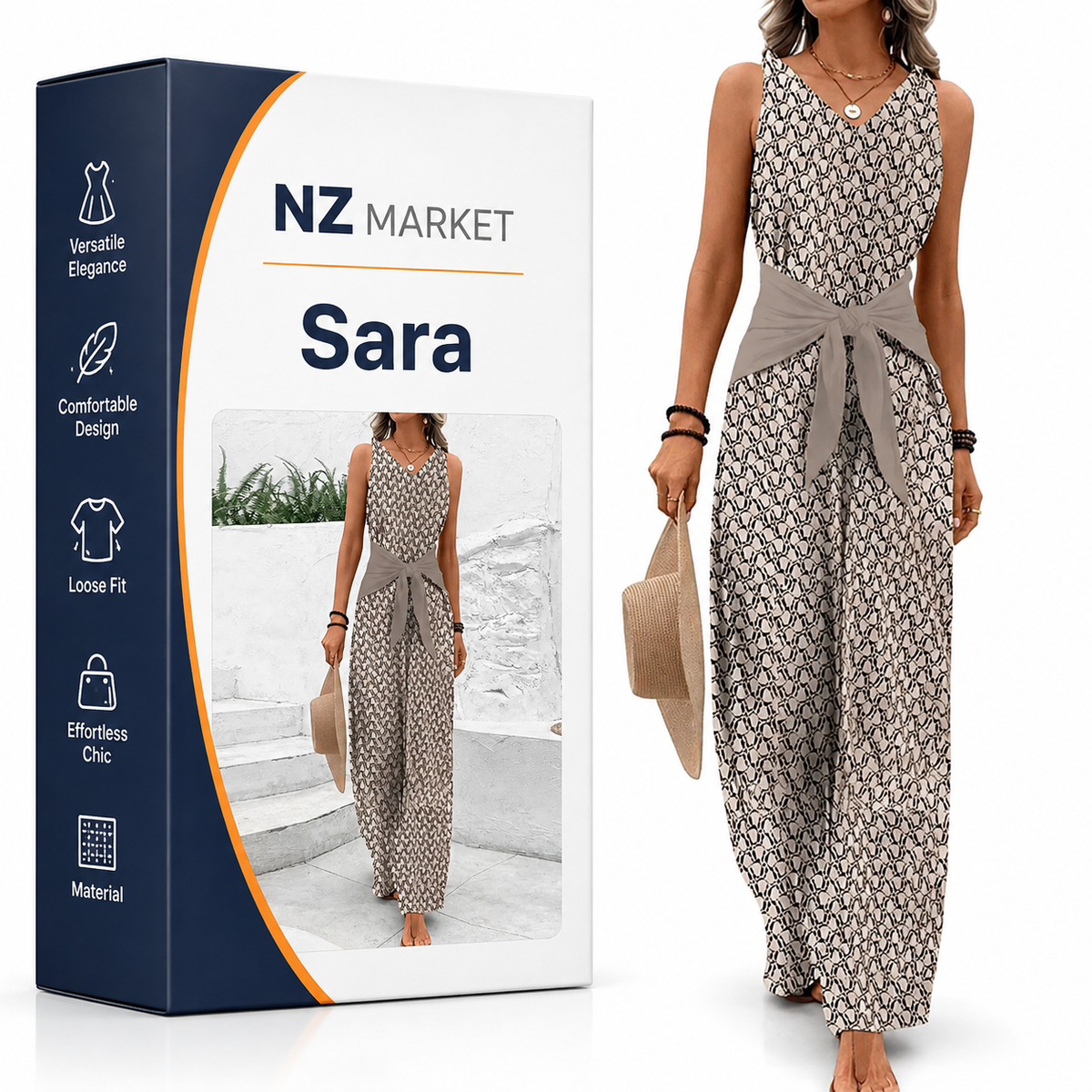 Sara - Elegant Premium Cotton Jumpsuit