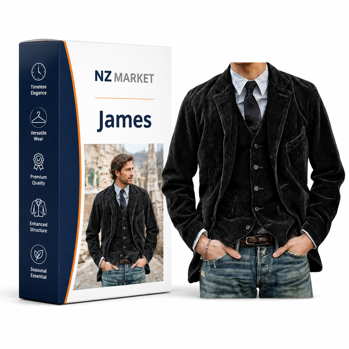 James - Corduroy Suit Jacket