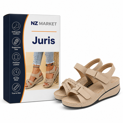 Juris - Luxury Orthopaedic Sandals with Comfortable Wedge Heel