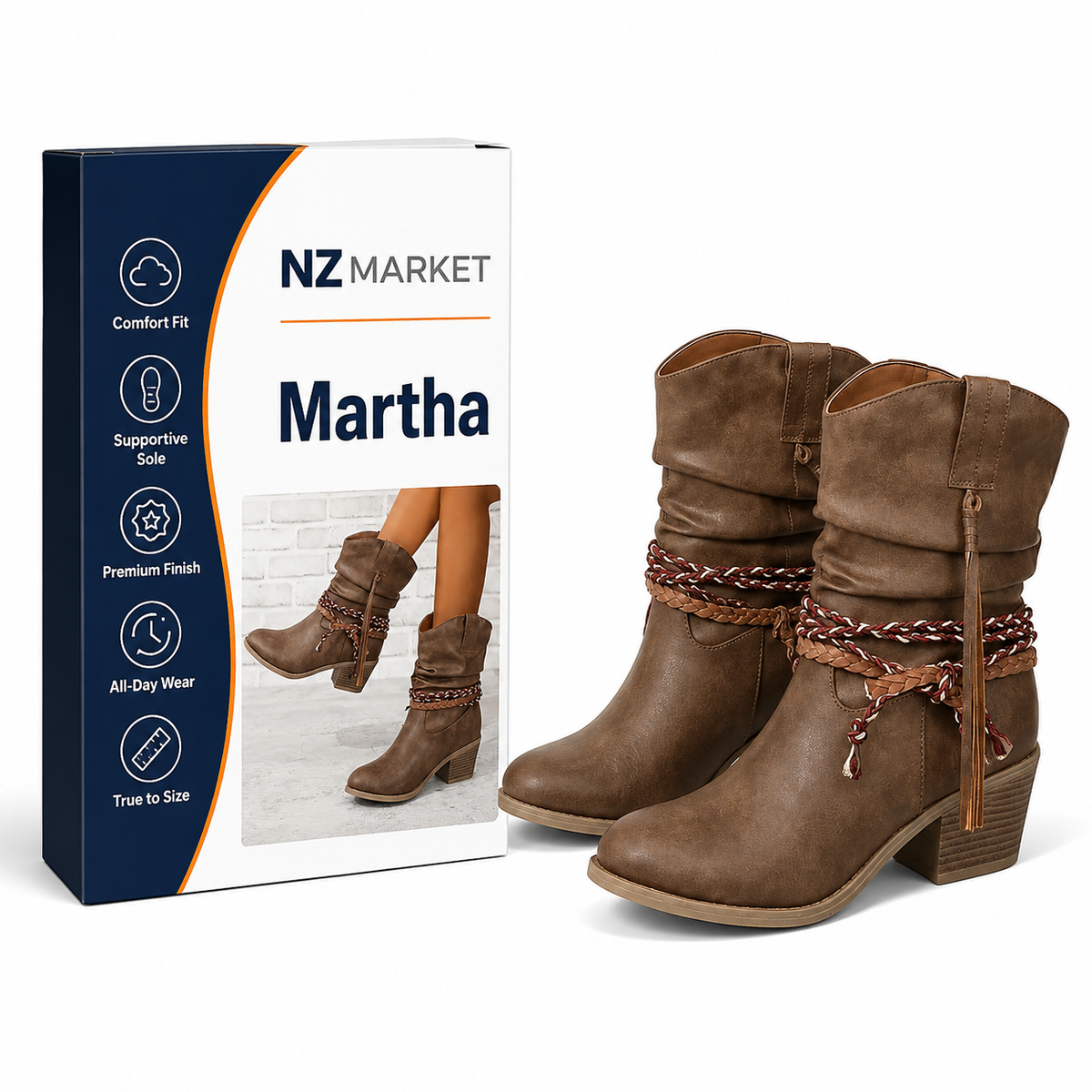 Martha - Stylish cowboy boots for women with a western flair
