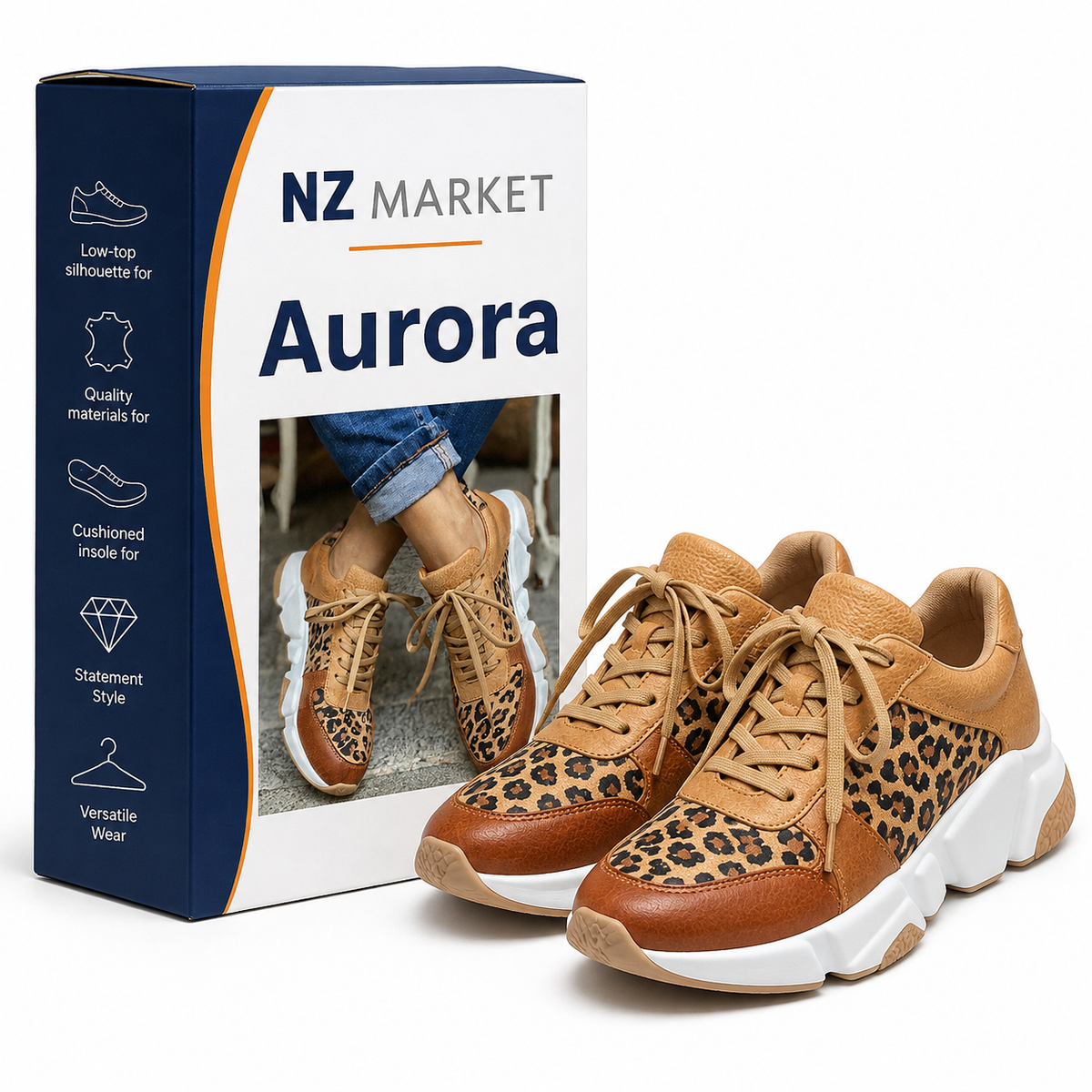 Aurora - Low-top Leopard Shoes
