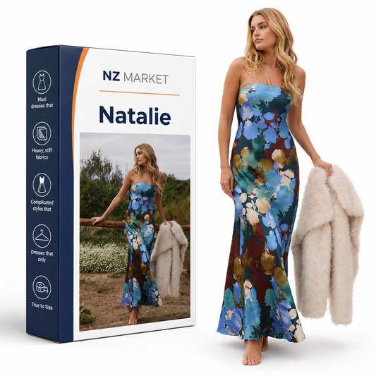 Natalie | Retro Colored Maxi Dress