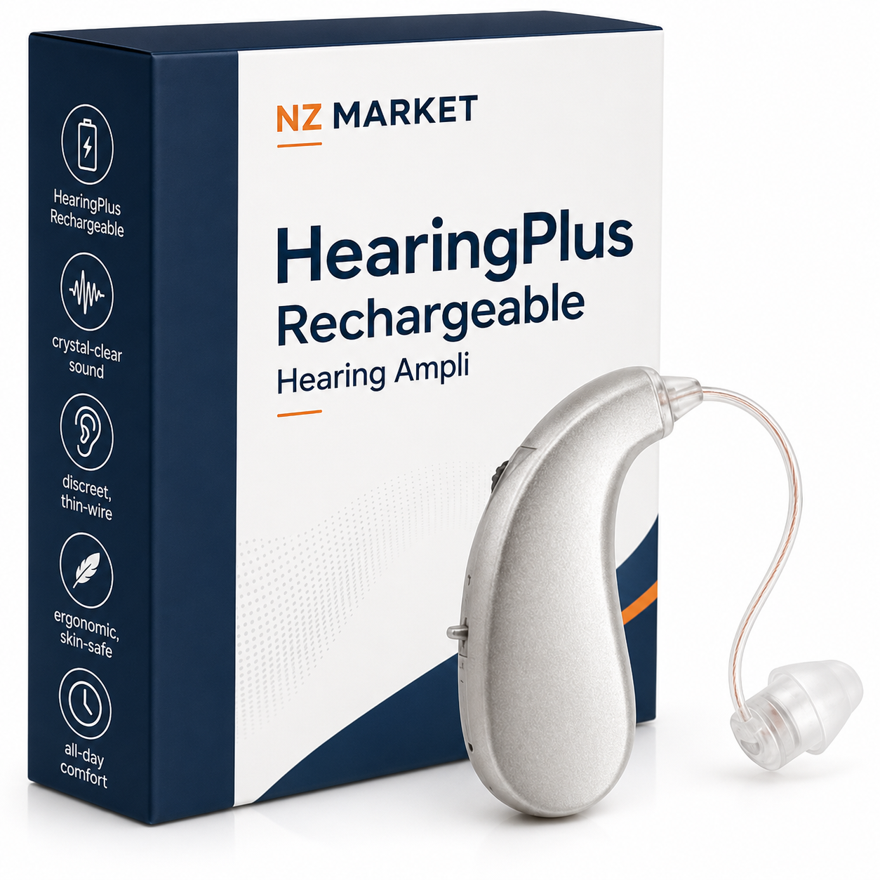 HearingPlus Rechargeable Hearing Amplifier - Adapted for Daily Use